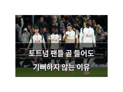 토트넘 팬들 골 들어도 기뻐하지 않는 이유