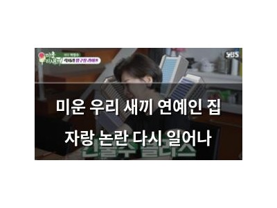 미운 우리 새끼 연예인 집 자랑 논란 다시 일어나