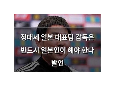 정대세 일본 대표팀 감독은 반드시 일본인이 해야 한다 발언