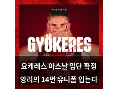 요케레스 아스날 입단 확정 앙리의 14번 유니폼 입는다