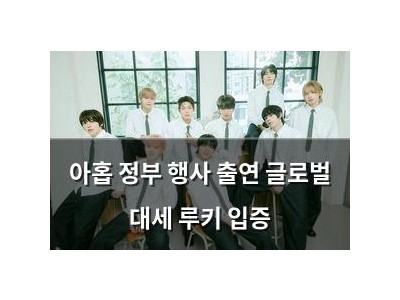 아홉 정부 행사 출연 글로벌 대세 루키 입증